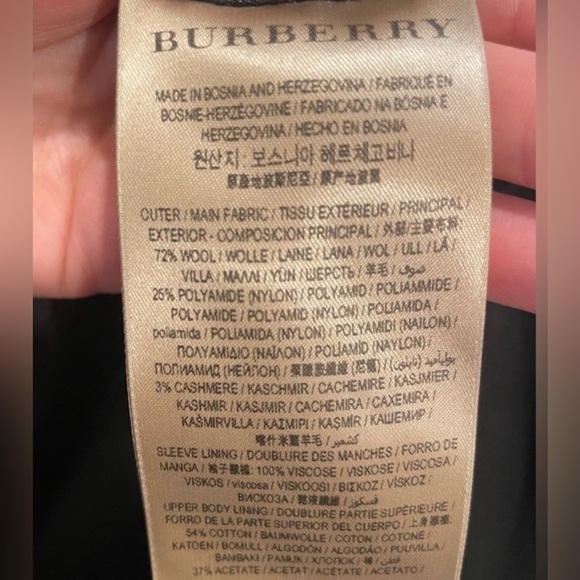 Burberry Gibbsmore Trench Belted Coat Black Women's Size 2 Like New - Picture 4 of 8